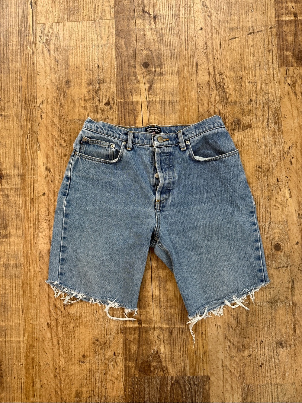 Ralph Lauren Medium Blue Denim Cutoff Shorts